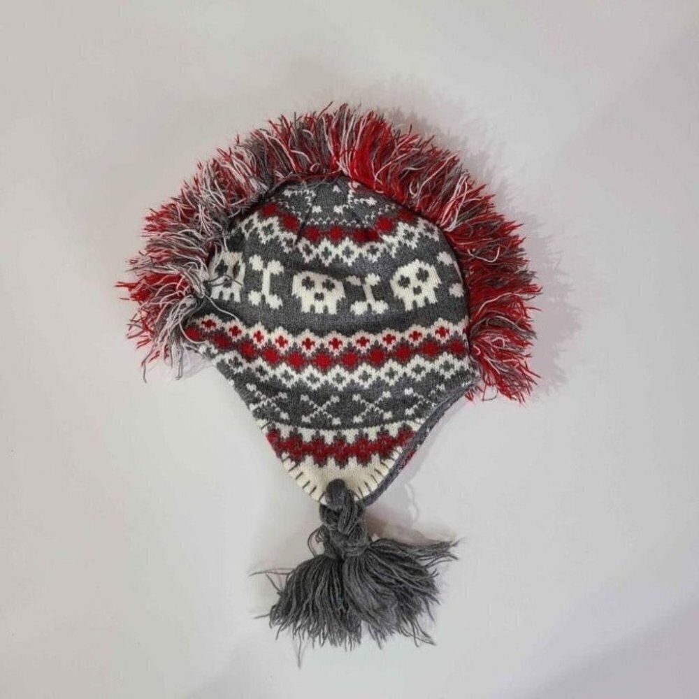 Kids Mohawk Style Knit Trapper Hat One Size